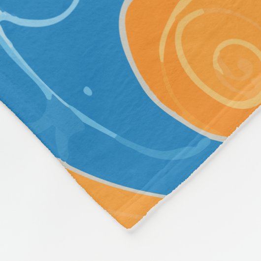 Zwemelvormig ontwerp fleece deken (Hoek)