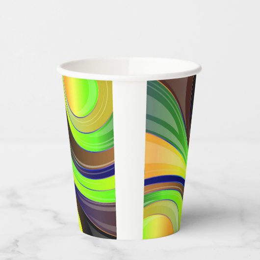 Zwemelvormig ontwerp papieren bekers (Links)