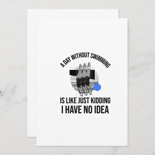 ZWEMEN (5) BEDANKKAART (Voorkant / Achterkant)