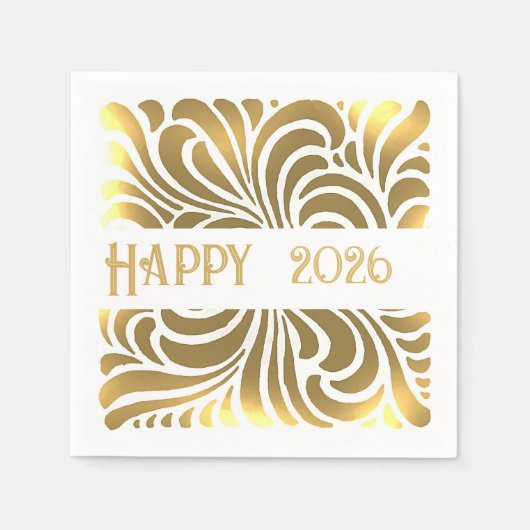 Zwemend Japans abstracte - gelukkig 2021 Servet (Voorkant)