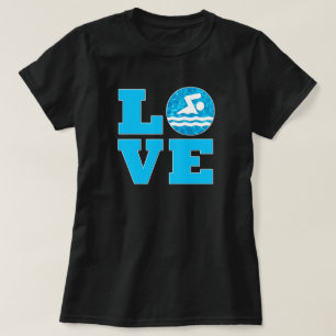 Zwemende en duikende zwemmers, voor dames t-shirt