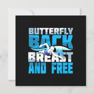 Zwemende gift voor zwemmers kaart