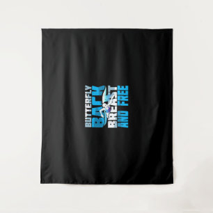 Zwemende gift voor zwemmers wandkleed