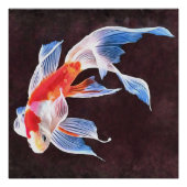 Zwemende Goldfish Realistic Fine Art Perfect Poster (Voorkant)