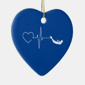 Zwemende hartslag keramisch ornament (Rechts)