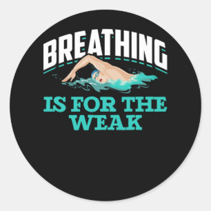 Zwemende Humor Funny Swimmer Ronde Sticker