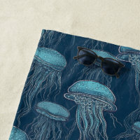 Zwemende kwallen in een diepblauwe oceaan