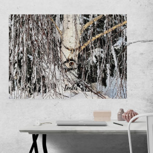 Zwemende oog van paarden canvas afdruk