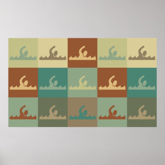 Zwemende Pop Poster (Voorkant)