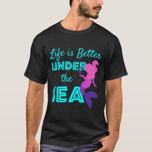 Zwemende Zeemeermin Duikt T-shirt