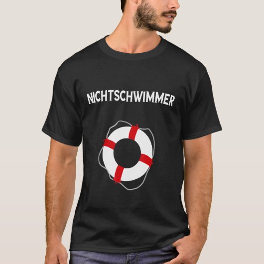 Zwemenzwembad zonder zwembroek t-shirt (Voorkant)