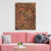 Zwemere abstracte, opgerold Canvas afdrukken (Insitu (Woonkamer))