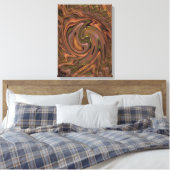 Zwemere abstracte, opgerold Canvas afdrukken (Insitu (Slaapkamer))