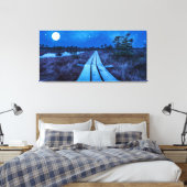 Zwemernacht Canvas Afdruk (Insitu (Slaapkamer))