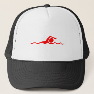 Zwemfiguur - rood trucker pet