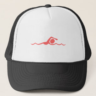 Zwemfiguur - Tropisch roze Trucker Pet