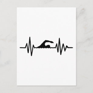 Zwemfrequentie Briefkaart