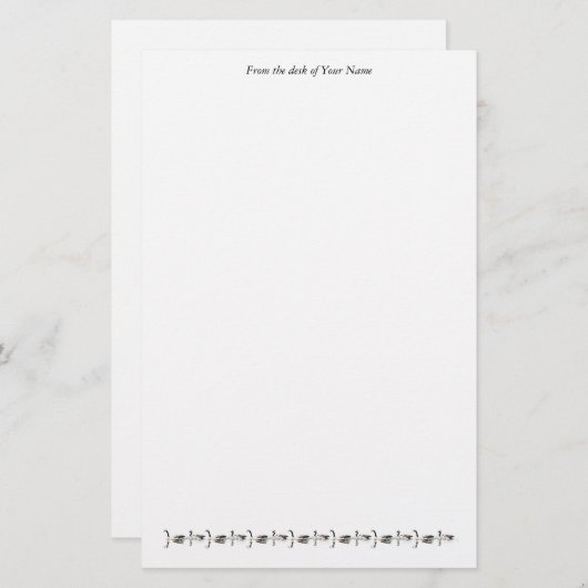 Zwemgans Stationery Briefpapier (Voorkant / Achterkant)