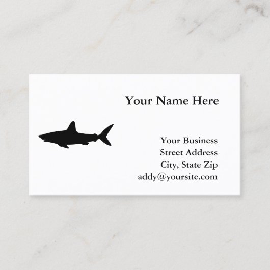 Zwemhaai Visitekaartje (Voorkant)