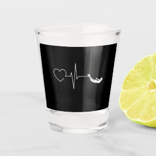 Zwemhartslag cadeau voor zwemmers shot glas