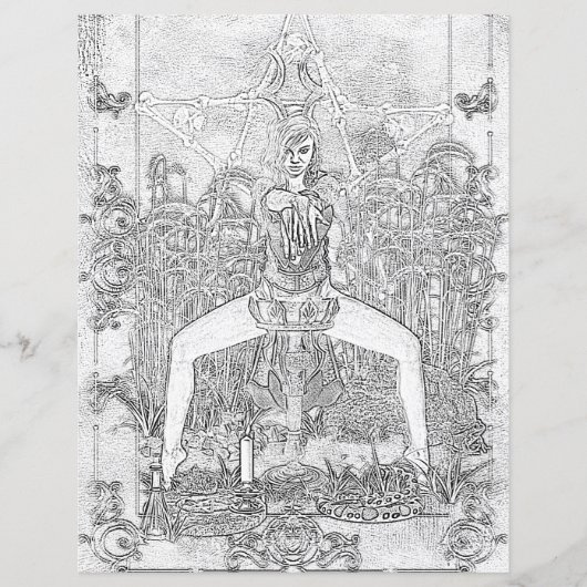 Zwemheks Donker Magick Colour Page Paper (Voorkant)