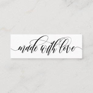 Zwemige kalligrafie met liefde - Producttoevoeging Mini Visitekaartje