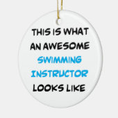 zweminstructeur, geweldige keramisch ornament (Links)