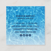 zweminstructeur vierkante visitekaartje (Achterkant)