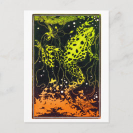 Zwemkikker van Julie de Graag kunst Briefkaart