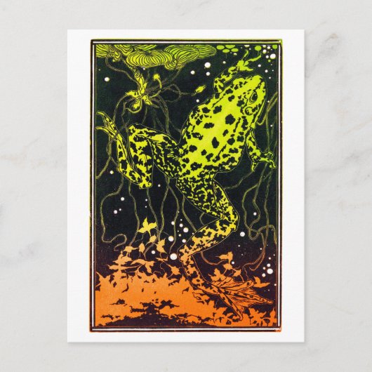 Zwemkikker van Julie de Graag  kunst Briefkaart (Voorkant)