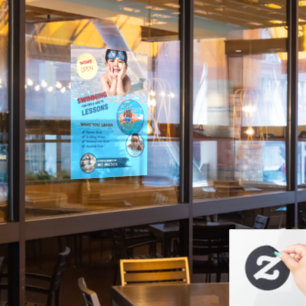 Zwemlessen Vensterklemming Raamsticker