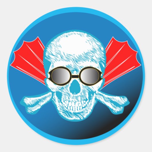 Zwemleven rond Sticker (Voorkant)