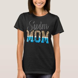 Zwemmama luipaard Moederdag voor zwemmers SW T-shirt