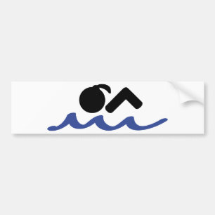 zwemmeisje bumpersticker