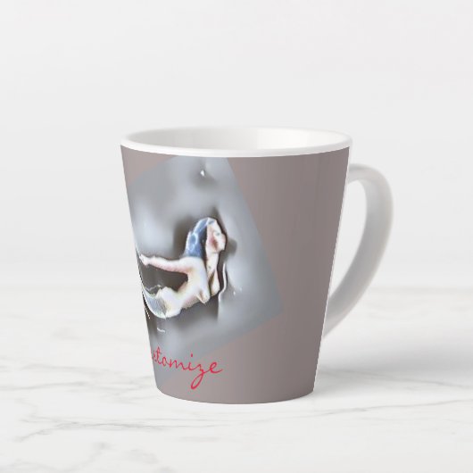 Zwemmelvis Grijze Thunder_Cove Latte Mok (Rechterhoek)