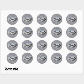 Zwemmelvis Thunder_Cove Grey Ronde Sticker (Vel)