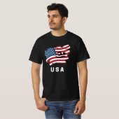 Zwemmen Amerikaanse vlag T-shirt (Voorkant volledig)