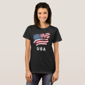 Zwemmen Amerikaanse vlag T-shirt (Voorkant volledig)