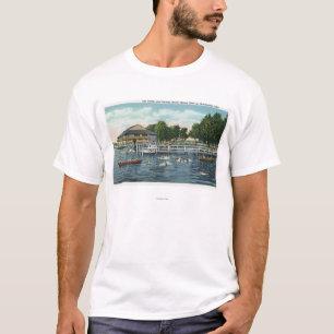 Zwemmen bij Bemus Point Beach en Casino T-shirt