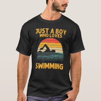 zwemmen bij jongens Kinder Mannen zwemmen zwemmen T-shirt