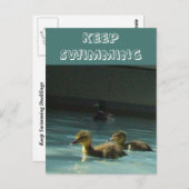 Zwemmen Briefkaart (Voorkant / Achterkant)