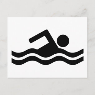 Zwemmen Briefkaart