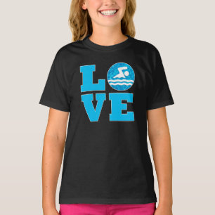 Zwemmen en duikzwemmen van meisjes t-shirt