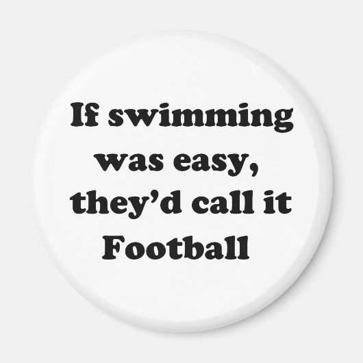 Zwemmen Football Magneet (Voorkant)