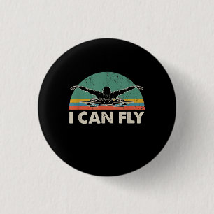 Zwemmen Ik kan grappig rondzwemmen met cadeautjes Ronde Button 3,2 Cm