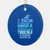Zwemmen - Ik zwom Keramisch Ornament (Links)