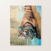 Zwemmen in de Bengaals-tijger Legpuzzel (Verticaal)