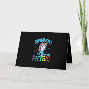 Zwemmen in de fysieke unicorn mermaid T-shirt Kaart