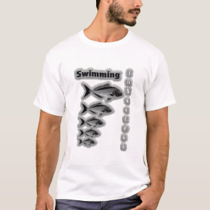 Zwemmen in het succes t-shirt