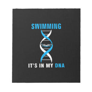 Zwemmen in mijn DNA Funny SwimerSwim Cool Love Notitieblok
